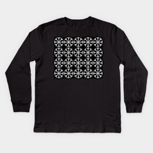 Abstract pattern - black and white. Kids Long Sleeve T-Shirt